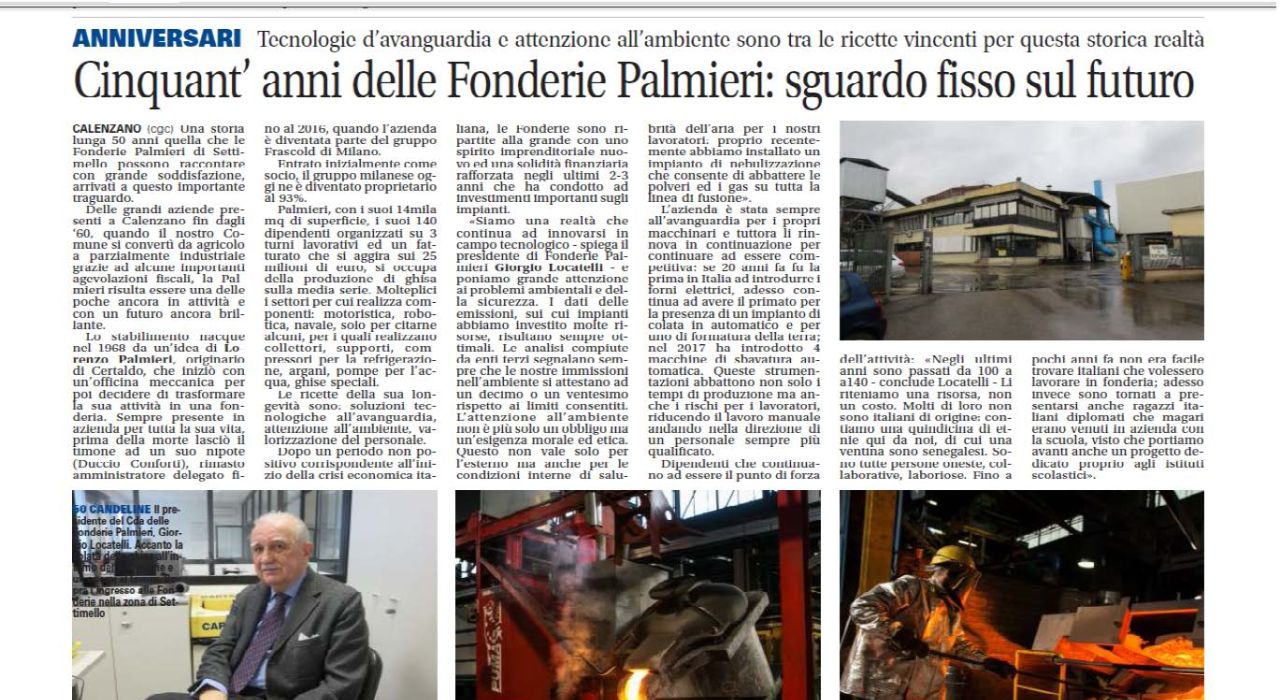 Zeitungsartikel 50 Jahre Palmieri